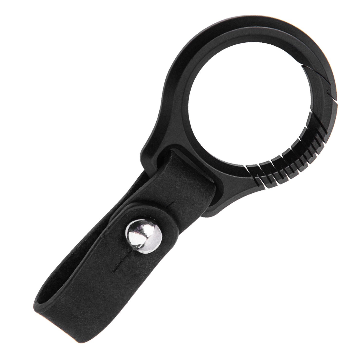 Titanium Keychain With Cowhide Leather