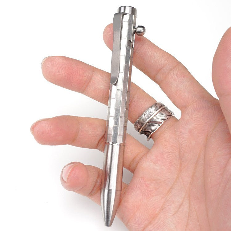 Titanium Bolt Action Signature Pen - NOVA EDC