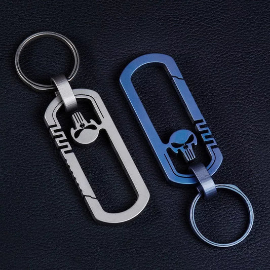 Skull Titanium Keychain Carabiner