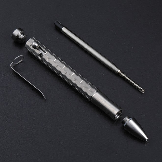 Titanium Bolt Action Signature Pen - NOVA EDC